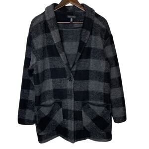 Aqua Wool Blend Oversized Single Button Coat, size Medium